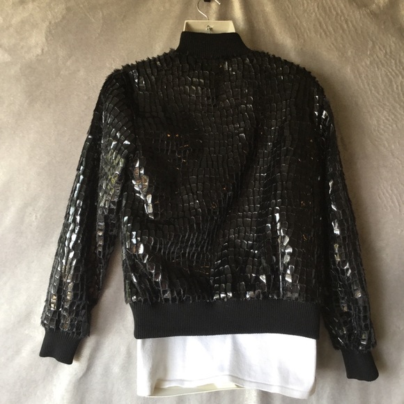 PETER NYGARD Bomber Jacket Size 8 Petite - Picture 3 of 8